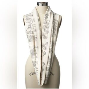 STORISARTS Alice In Wonderland Infinity Scarf Cream $49